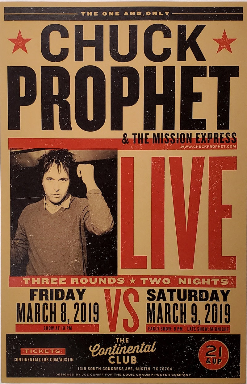 Live at the Continental Club Poster - Tan
