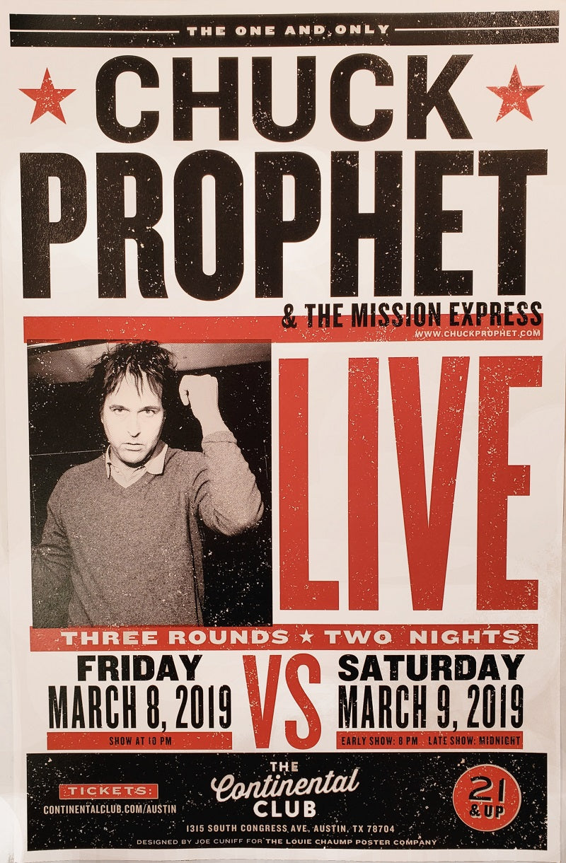 Live at the Continental Club Poster - White
